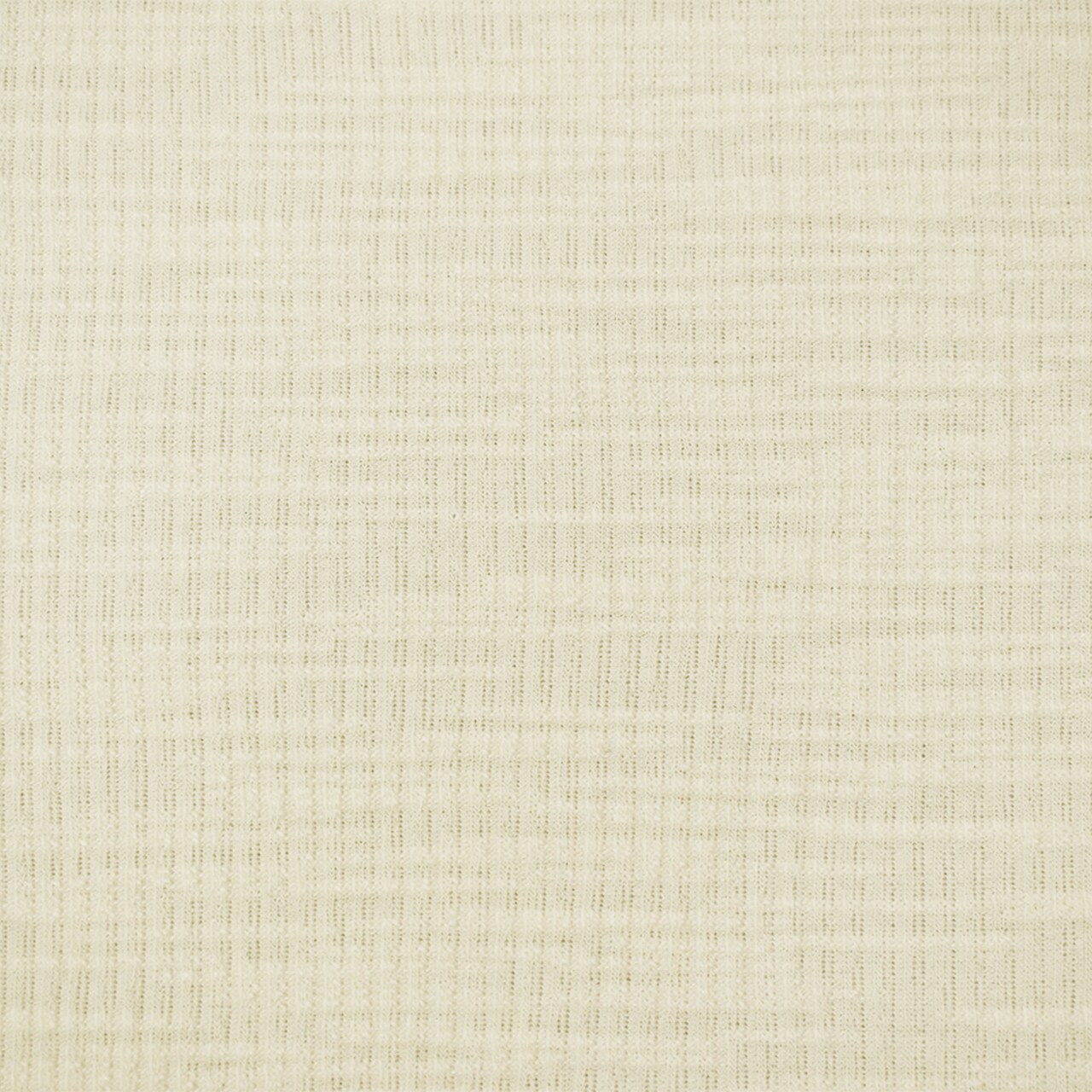 Off-White Poly Stretch Spandex Texture Slub Rib Knit Fabric By the Yard